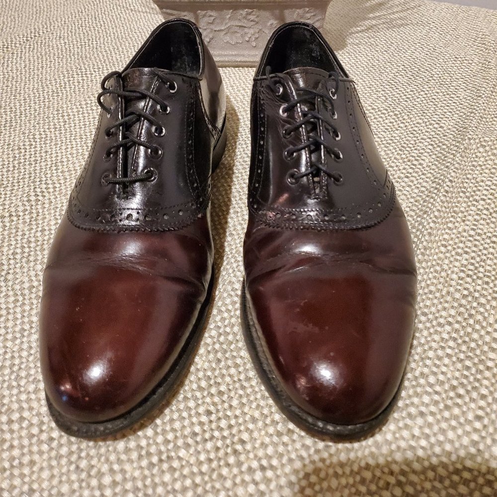 Bostonian Men's Mahogany/Black Two-toned leather